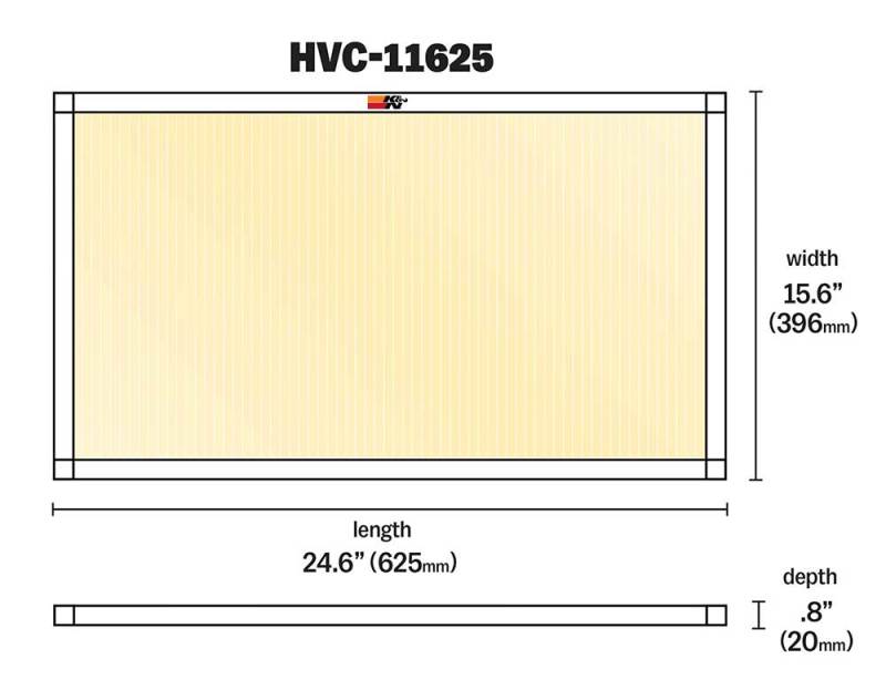 K&N HVAC Filter – 16 x 25 x 1, Washable and Reusable Pleated Synthetic Filter Media, MERV 11 Rating
