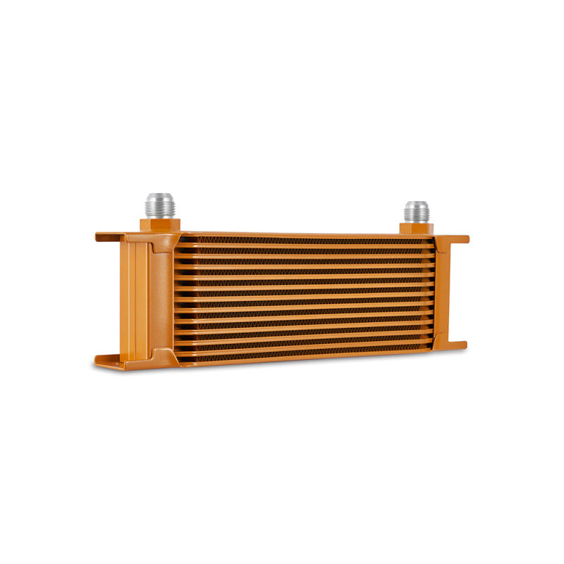 Mishimoto Universal 13-Row Oil Cooler Gold - High-Performance Engine Oil Temperature Regulation