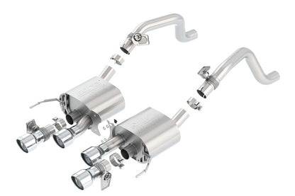 Borla ATAK Axle-Back Exhaust System for Chevrolet Corvette C7 6.2L V8 with NPP Valves and AFM - Polished T-304 Stainless Steel Tips