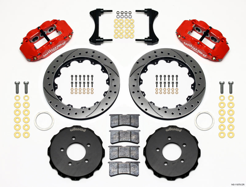 Wilwood Narrow Superlite 6R Front Hat Kit 12.88 inch Drill for 2006-2007 Honda Civic and CR-Z