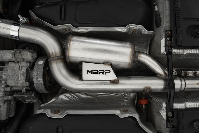 MBRP Armor Pro Series Cat-Back Exhaust System for 2017-2019 VW Golf SportWagen & Alltrack 1.8T - T304 Stainless Steel with Carbon Fiber Tips
