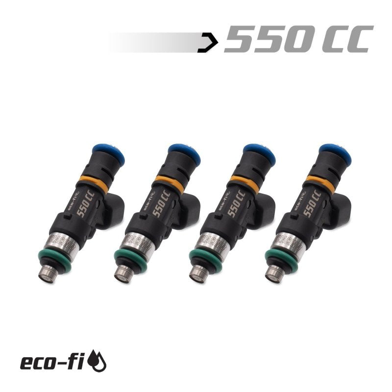 BLOX Racing Eco-Fi Street Fuel Injectors 550cc/min for Honda K Series (Set of 4)
