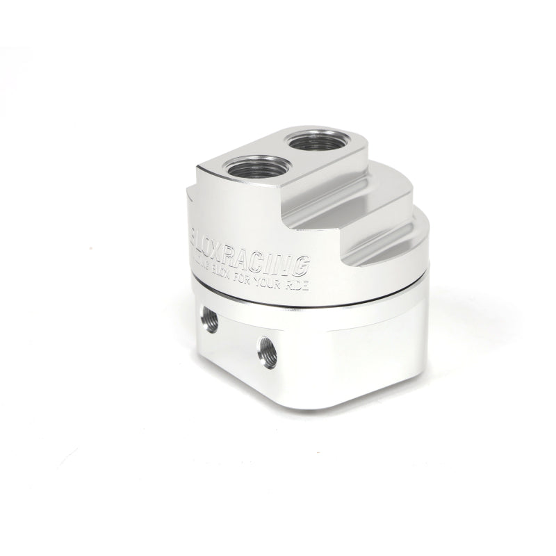 BLOX Racing Remote Oil Filter Relocation Kit - Polished Finish for Automotive Performance