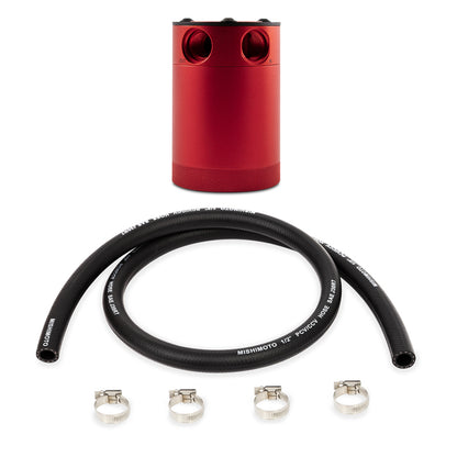 Mishimoto Compact Baffled Oil Catch Can - 2-Port Aluminum Oil Separator for PCV and CCV Systems