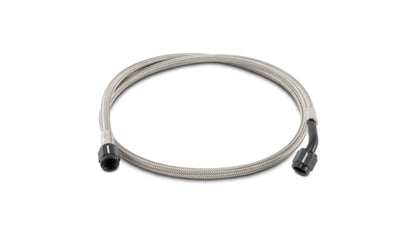 Vibrant Pre-Assembled PTFE Lined Stainless Steel Hose Assembly -4AN, 36 Inch Length, Straight and 45 Degree Hose Ends