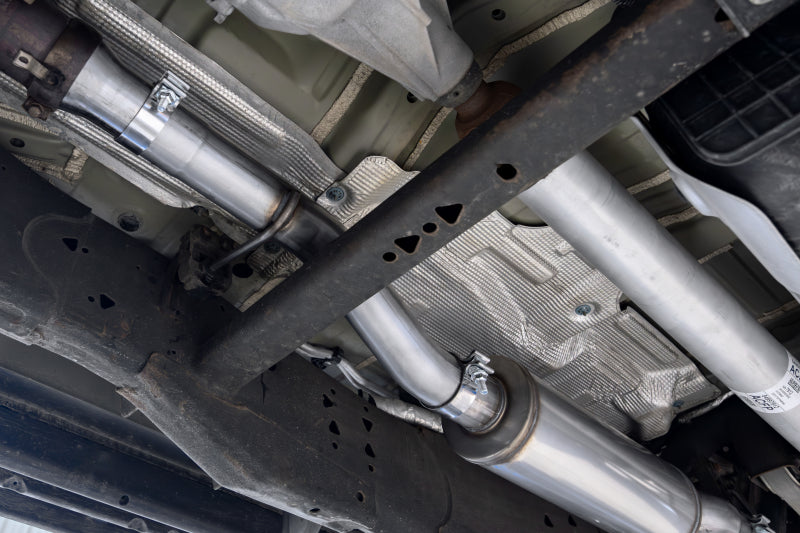 MBRP Armor Lite Series T304 Stainless Steel Dual Split Cat-Back Exhaust System with Quad Carbon Fiber Tips for Chevy Tahoe and GMC Yukon (Part #S50573CF)