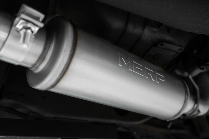 MBRP Armor Lite Series Cat Back Exhaust System for 1999-2004 Ford Mustang GT with 2.5-inch Dual Split Rear Exit and Black Tips