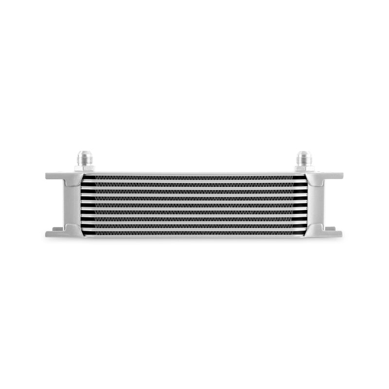 Mishimoto Universal -8AN 10-Row Oil Cooler - Silver for Engine, Transmission, and Power Steering Fluids
