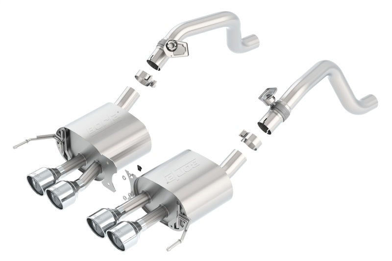 Borla C7 Corvette Axle-Back Exhaust System with 4.25-Inch Polished T-304 Stainless Steel Tips