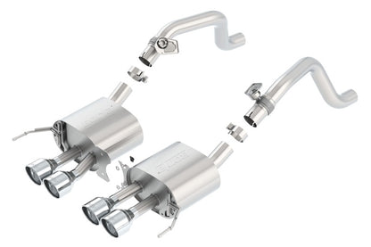 Borla C7 Corvette Axle-Back Exhaust System with 4.25-Inch Polished T-304 Stainless Steel Tips