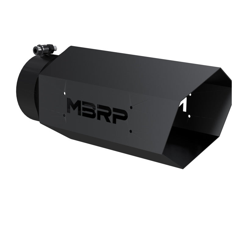 MBRP Universal Hex Exhaust Tip 5-Inch Inlet, 16-Inch Length, Black Coated - Model T5167BLK