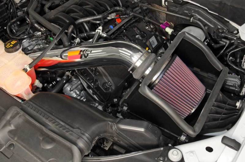 K&N Engineering High Flow Performance Cold Air Intake Kit for 2015-2016 Ford F-150 5.0L V8 - Part #77-2591KP
