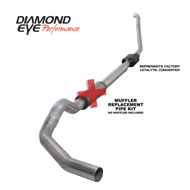 Diamond Eye Performance 5-Inch Aluminum Exhaust Replacement Pipe for 1994-1997 Ford F-250/F-350 PowerStroke 7.3L