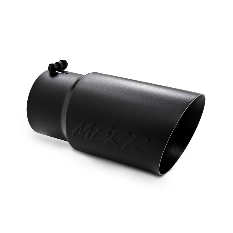 MBRP Universal Exhaust Tip 6 in. Dual Wall Angled Black Finish - Part T5074BLK