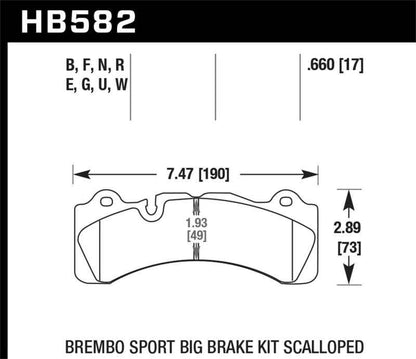Hawk Brembo Caliper HPS 5.0 Performance Street Brake Pads