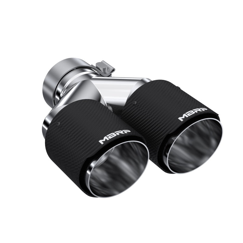 MBRP 3-inch Dual Wall Carbon Fiber Exhaust Tip with Dual Out - Right and Left Side Fit