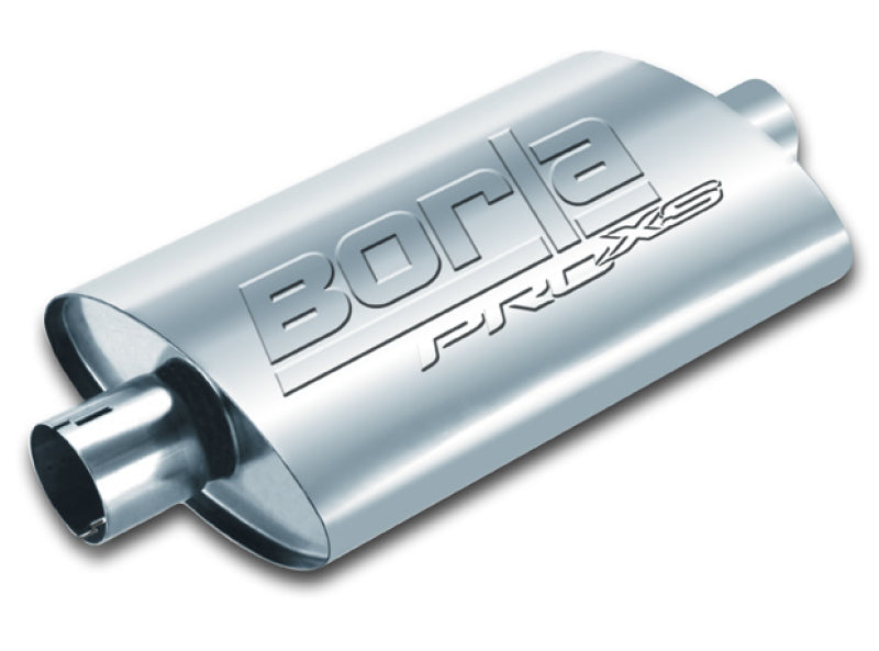 Borla Pro-XS Muffler Oval 2.25 Inch Inlet and Outlet - Reversible Notched Design