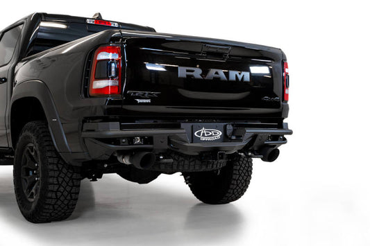 Addictive Desert Designs 2021-2023 Ram 1500 TRX PRO Bolt-On Rear Bumper with Sensors in Hammer Black