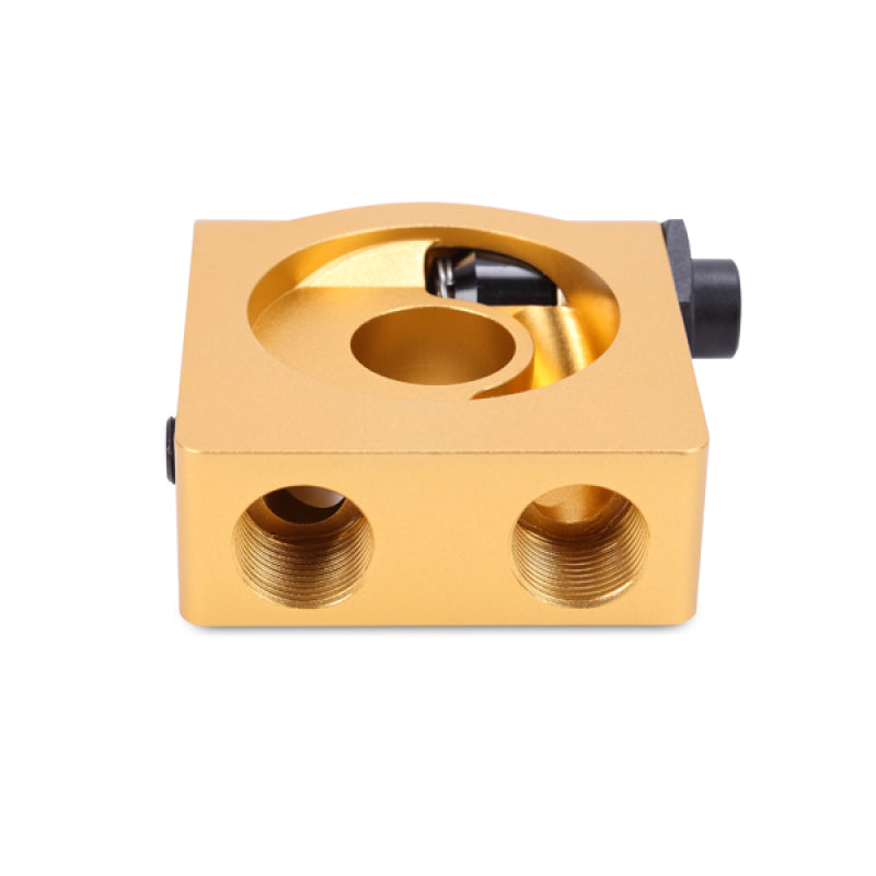 Mishimoto Oil Sandwich Plate with Rear-Mounted Thermostat for Enhanced Engine Temperature Control