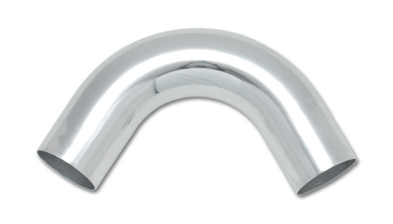 Vibrant 4 Inch O.D. Universal Aluminum Tubing with 120 Degree Bend - Polished Finish