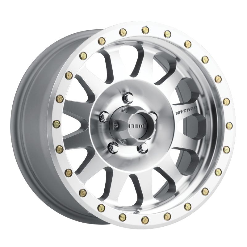 Method MR304 Double Standard 17x8.5 Inch Polished Alloy Wheel with 5x5 Bolt Pattern and 94mm Hub Bore