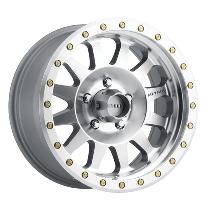 Method MR304 Double Standard 17x8.5 Inch Polished Alloy Wheel with 5x5 Bolt Pattern and 94mm Hub Bore