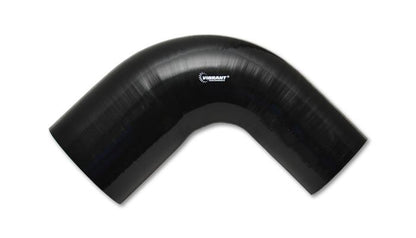 Vibrant 4 Ply Reinforced Silicone 90 Degree Transition Elbow - 2.5 in. I.D. to 2.75 in. I.D. Black