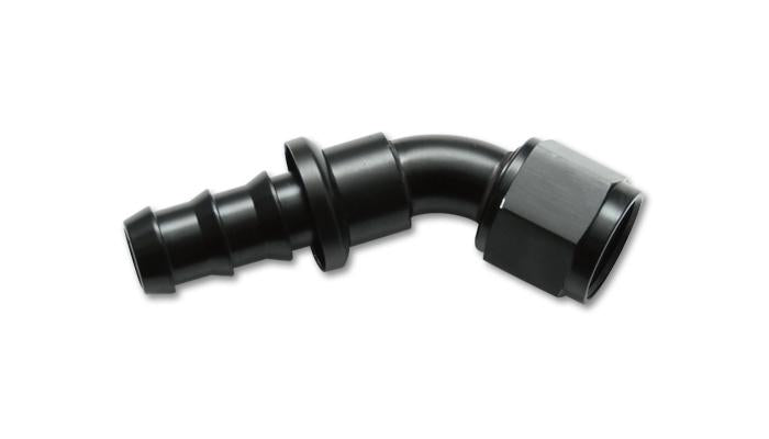 Vibrant Push-On 60 Degree Hose End Elbow Fitting -8AN | 22608 Aluminum Alloy