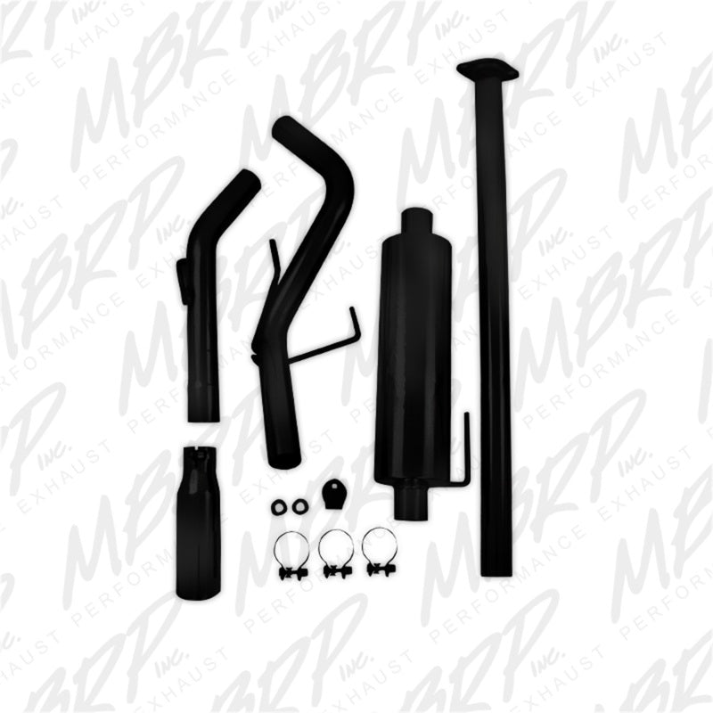 MBRP Armor BLK Series 09-14 Toyota Tacoma 4.0L Cat-Back Single Exit Exhaust System with Black Coating