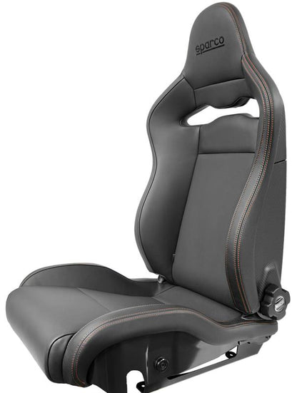 Sparco SPX Special Edition Black and Red Racing Seat with Gloss Carbon Shell - Left