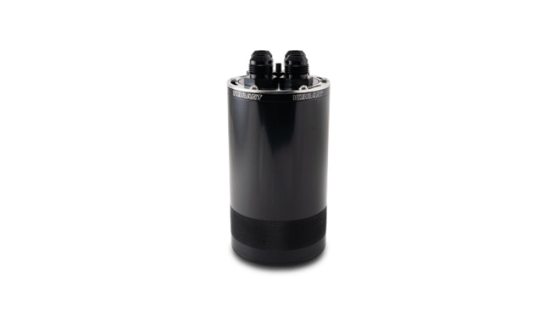 Vibrant Medium 1.5L 4-Port Catch Can Assembly – Black Anodized, 6061 Aluminum