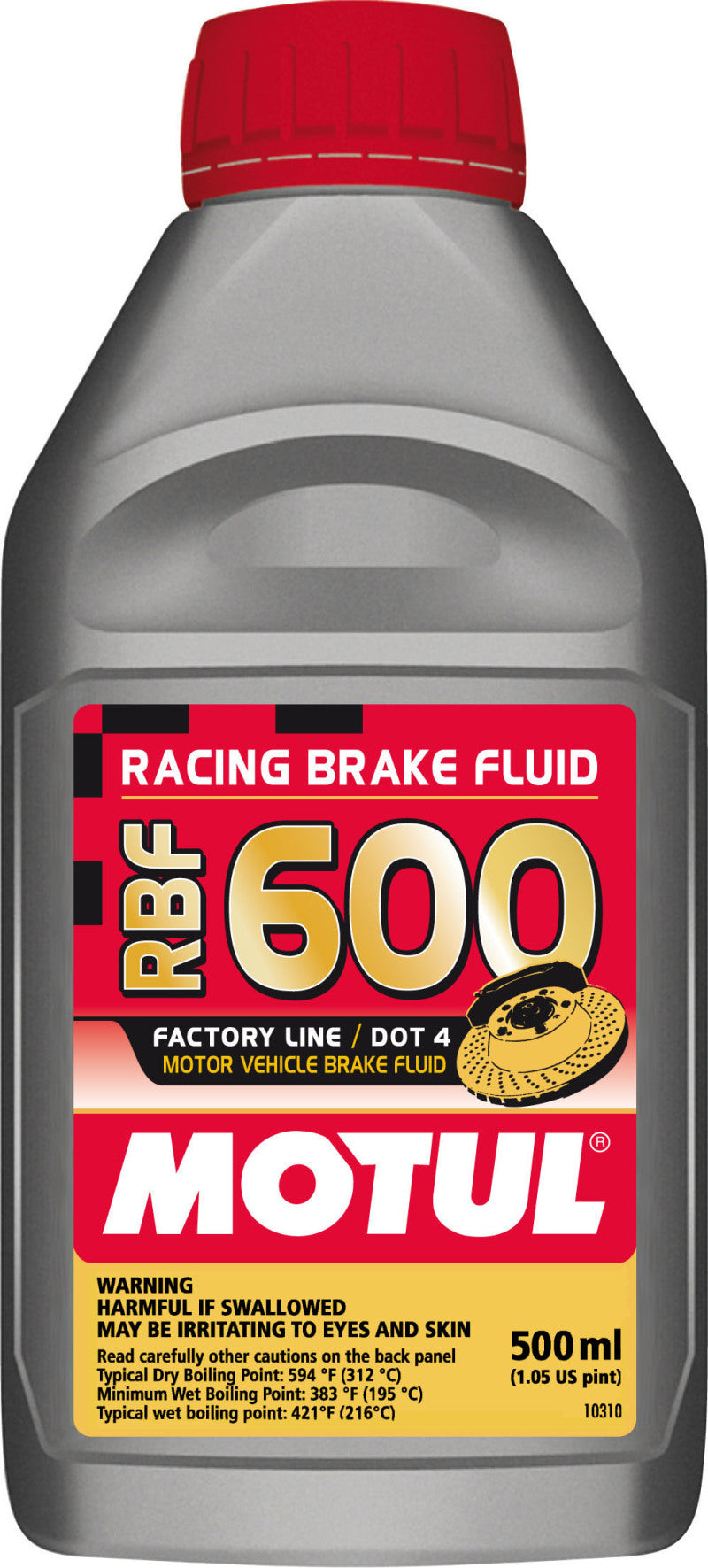Motul RBF 600 Racing DOT 4 Brake Fluid - 1/2 Liter Bottle