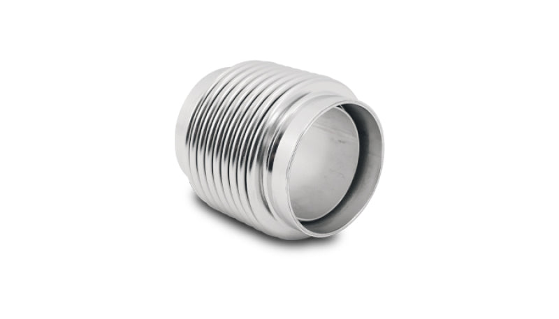 Vibrant SS Bellows Assembly with Solid Liner – 1.875 Inch Inlet/Outlet ID, 2.75 Inch Length, Electro Polished Stainless Steel Part 69527