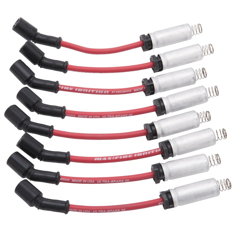 Edelbrock Max-Fire Ultra-Spark 50 Performance Spark Plug Wire Set for Chevrolet LS1 Engines