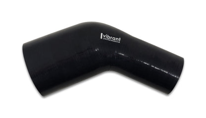 Vibrant 3.50-inch to 4-inch Silicone 45 Degree Transition Elbow with Aramid Reinforcement
