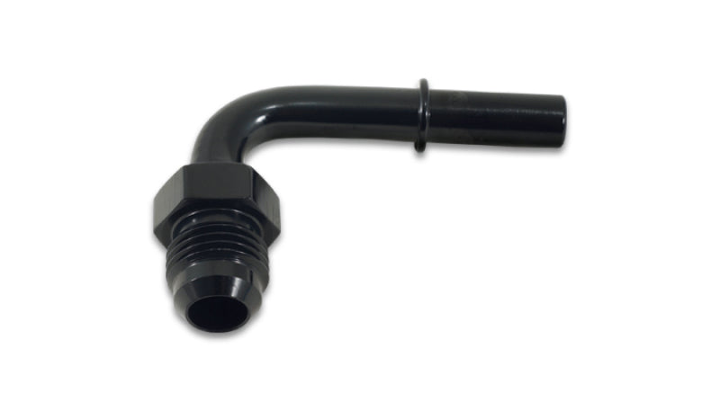 Vibrant 90 Degree Aluminum AN to Male Quick Connect Fitting -6AN with 0.3125-inch Hose Size
