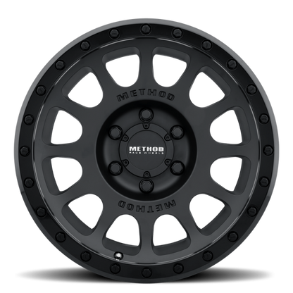 Method Wheels MR305 NV 17x8.5 Inch Matte Black and Gloss Black Wheel with 8x6.5 Bolt Pattern