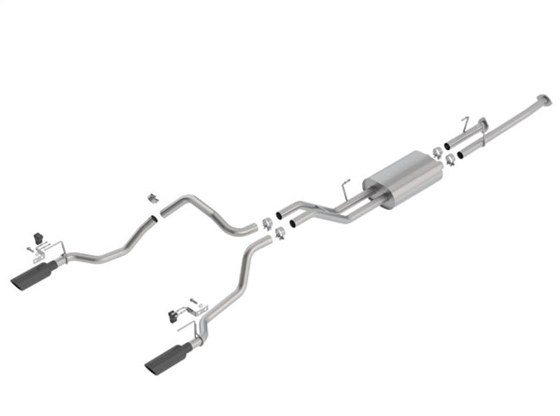 Borla 14-18 Toyota Tundra 4.6L/5.7L V8 Touring Cat-Back Exhaust System with Black Chrome Tips