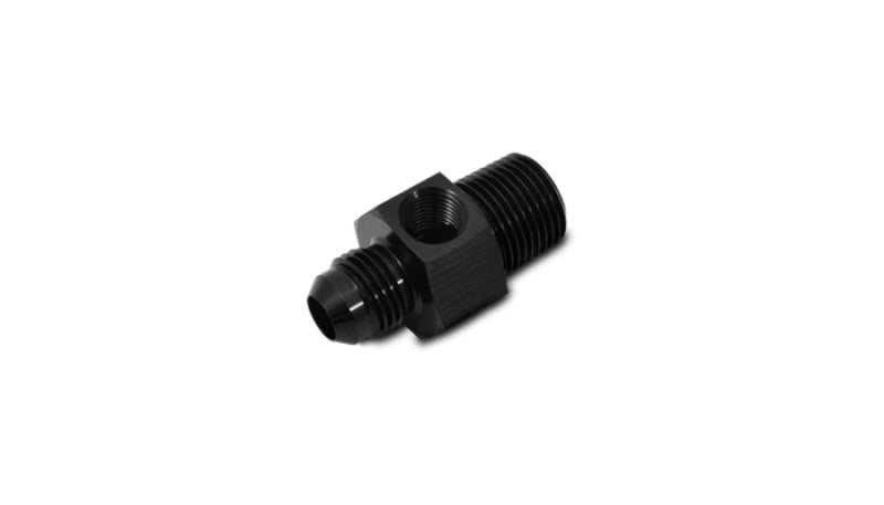 Vibrant Performance -8AN Male to 3/8 Inch NPT Male Union Adapter Fitting with 1/8 Inch NPT Port