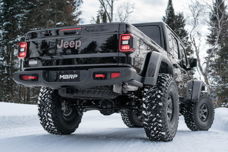 MBRP Armor Plus Series 3-Inch Exhaust System for Jeep Gladiator JT 2021-2022 with Rear Turn Down