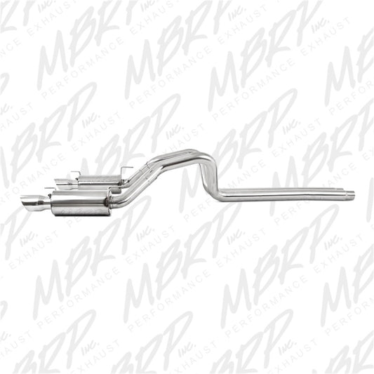 MBRP Armor Plus Series Dual Split Rear Exhaust System for 2005-2010 Ford Mustang with 4-inch Tips