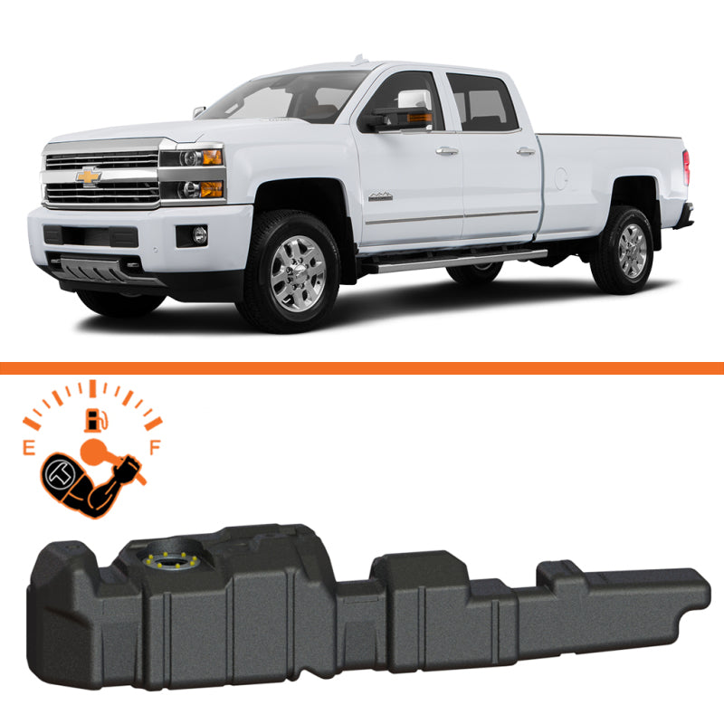 Titan Fuel Tanks 7010511 60 Gallon Mid-Ship Replacement Fuel Tank for GM 2500/3500 Duramax Crew and Extended Cabs
