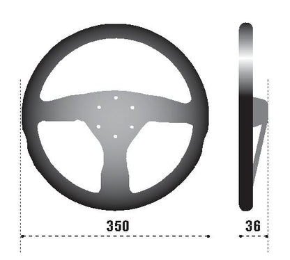 SPARCO 015R375PSN Steering Wheel 375 Suede Black for Automotive Performance and Comfort