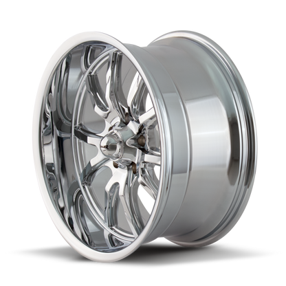 Ridler Wheels Ridler 650 18x8 Chrome Wheel with 5x120.65 Bolt Pattern and 0mm Offset