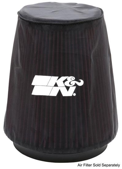 K&N Engineering Part 22-8038DK Universal P Dry Charger Round Tapered Air Filter Wrap in Black