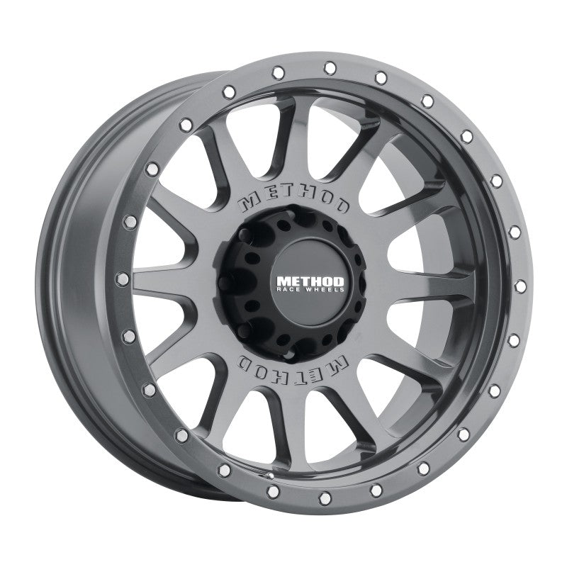 Method MR605 NV 20x10 Inch Titanium Wheel with -24mm Offset and 8x170 Bolt Pattern