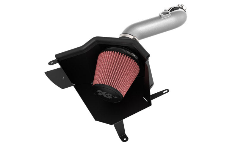K&N Engineering 69-1510TC Silver Typhoon Cold Air Intake System for Honda Civic 2.0L L4 (2022-2024)