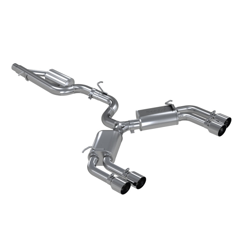 MBRP Armor Pro Series Cat Back Exhaust System for Audi S3 & RS3 2015-2018 - T304 Stainless Steel, 3 Inch Mandrel Bent Tubing, Quad Split Rear Exit