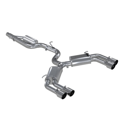MBRP Armor Pro Series Cat Back Exhaust System for Audi S3 & RS3 2015-2018 - T304 Stainless Steel, 3 Inch Mandrel Bent Tubing, Quad Split Rear Exit