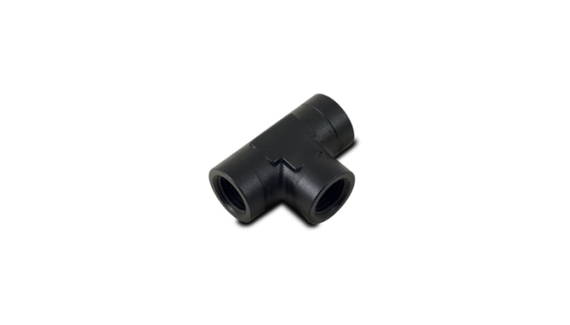 Vibrant 1/8 inch NPT Female Pipe Tee Adapter - Aluminum Fitting for Automotive Applications